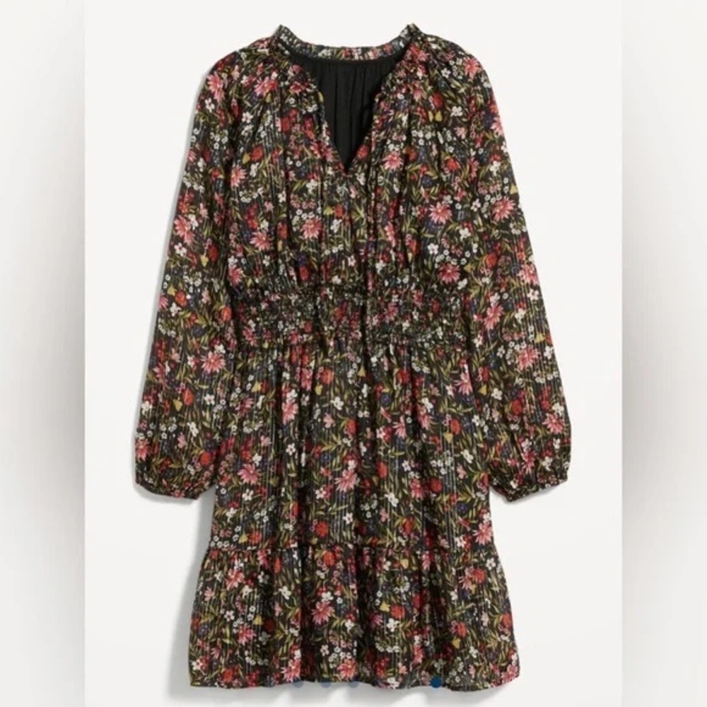 Old Navy Waist-Defined Shine Mini Dress
